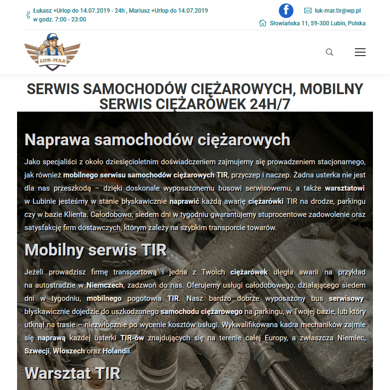 Mobilny serwis TIR - Niemcy